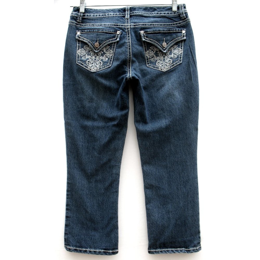 Nine West - Bling - Capri Jeans Flap Pockets Sz 6